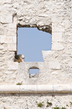 monte sant'angelo Kalesi. Puglia. İtalya.