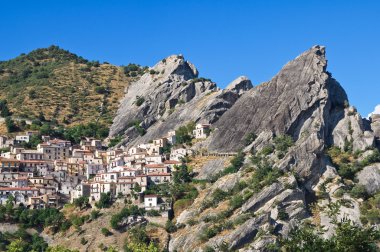 panoramik castelmezzano. Basilicata. İtalya.