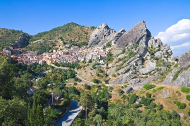 panoramik castelmezzano. Basilicata. İtalya.