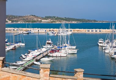 vieste panoramik manzaralı. Puglia. İtalya.