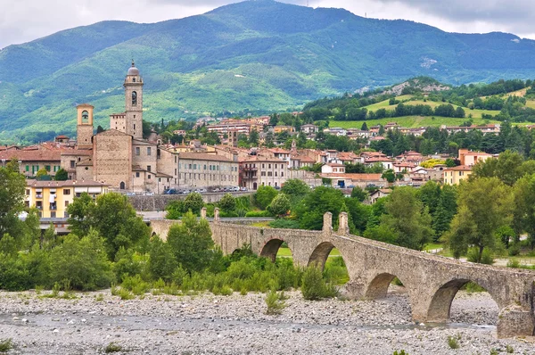 Púpos híd. Bobbio. Emilia-Romagna. Olaszország. — Stock Fotó