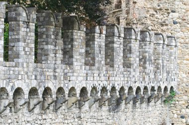 riva Castle. Ponte dell'OLIO. Emilia-Romagna. İtalya.