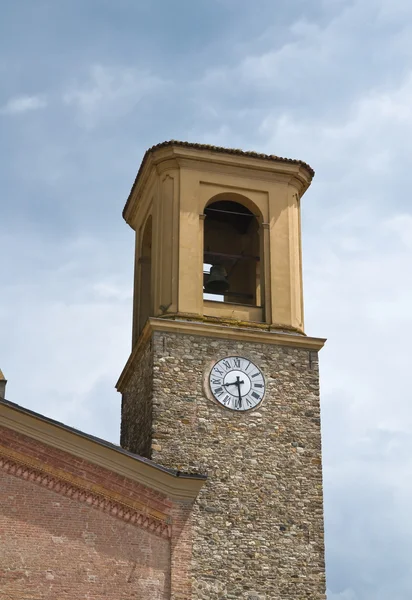 Torre del reloj. Catedral de Bobbio. Emilia-Romaña. Italia . —  Fotos de Stock