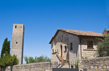 Kule ve campo cialdi. Tarquinia. Lazio. İtalya.