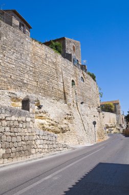 güçlendirilmiş duvarlar. Tarquinia. Lazio. İtalya.