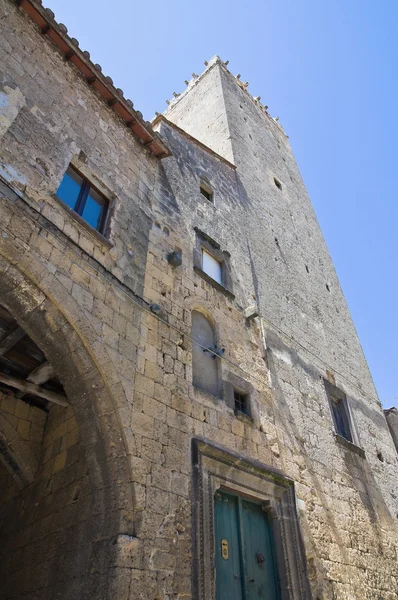 中世の塔。タルクイーニア。ラツィオ州。イタリア. — ストック写真