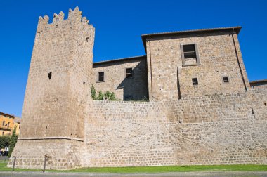 güçlendirilmiş duvarlar. Tuscania. Lazio. İtalya.