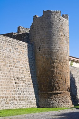 güçlendirilmiş duvarlar. Tuscania. Lazio. İtalya.