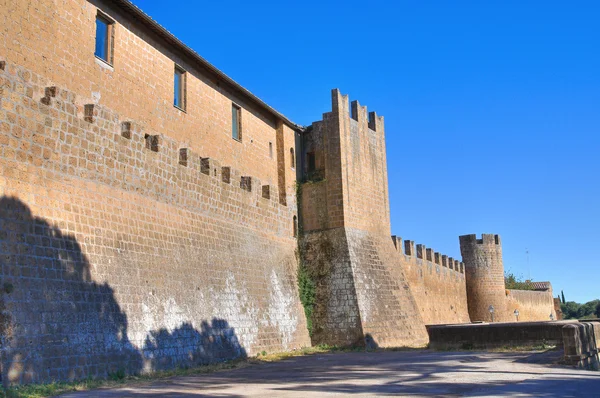 Güçlendirilmiş duvarlar. Tuscania. Lazio. İtalya. — Stok fotoğraf