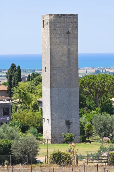 Středověká věž. Tarquinia. Lazio. Itálie. — Stock fotografie