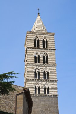 Viterbo Belltower Katedrali. Lazio. İtalya.