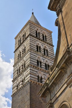 Viterbo Belltower Katedrali. Lazio. İtalya.