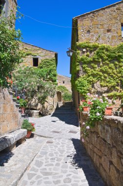 alleyway. Civita di bagnoregio. Lazio. İtalya.