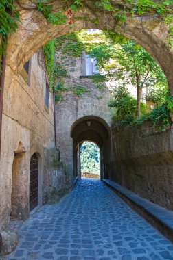 alleyway. Civita di bagnoregio. Lazio. İtalya.