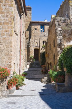 alleyway. Civita di bagnoregio. Lazio. İtalya.