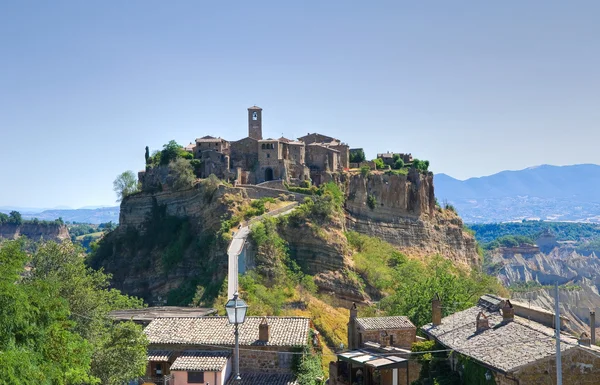 Panoramautsikt över civita di bagnoregio. Lazio. Italien. — Stockfoto