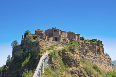 panoramik civita di bagnoregio. Lazio. İtalya.