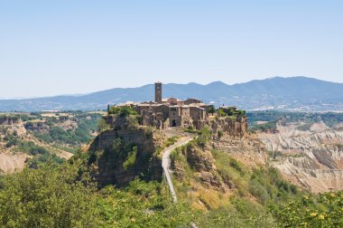 panoramik civita di bagnoregio. Lazio. İtalya.