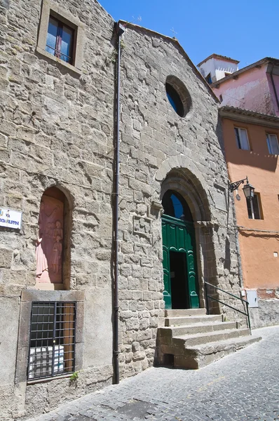 Церковь Святого Андрея. Монтефиасконе. Лацио. Италия . — стоковое фото