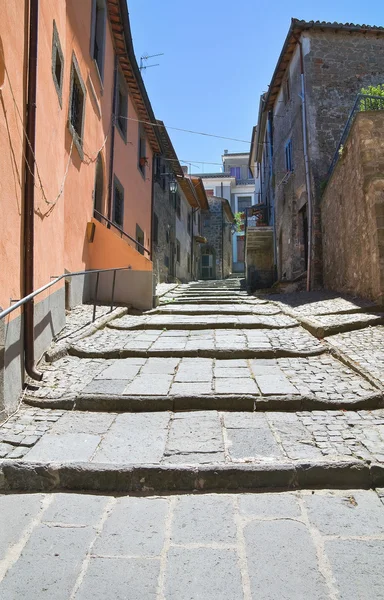 Переулок. Монтефиасконе. Лацио. Италия . — стоковое фото