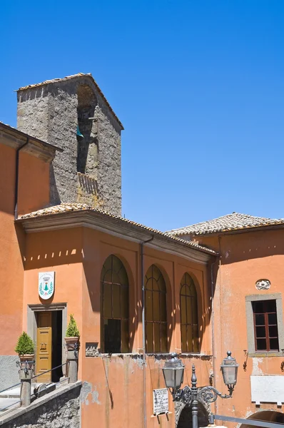 마을 회관 건물입니다. 몬테 피아 스콘입니다. 라 지 오입니다. 이탈리아. — 스톡 사진