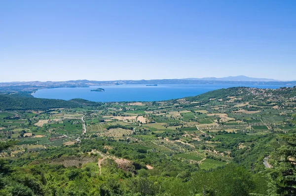 Panoramautsikt över montefiascone. Lazio. Italien. — Stockfoto