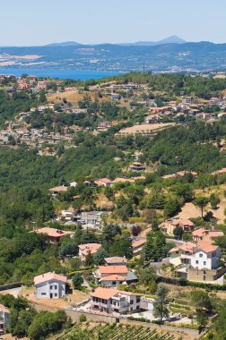montefiascone panoramik manzaralı. Lazio. İtalya.