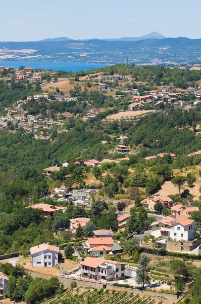 モンテフィアスコーネのパノラマ風景。ラツィオ州。イタリア. — ストック写真