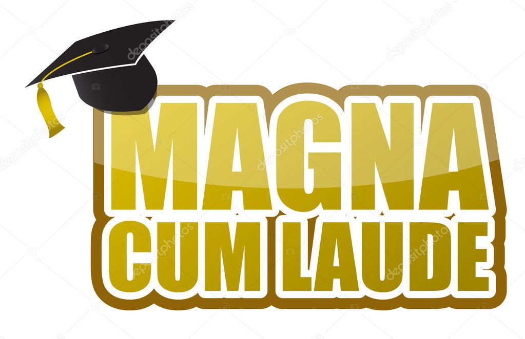 Magna Cum Laude Graduación Signo Ilustración Diseño 2023