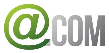.com metin konsept illüstrasyon tasarımı üzerinde beyaz