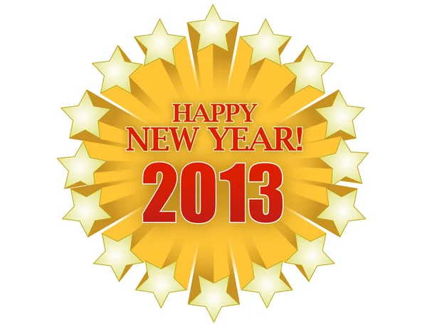 Ευτυχισμένο το νέο έτος 2013 αστέρι εικονογράφηση σχεδιασμός — Φωτογραφία Αρχείου