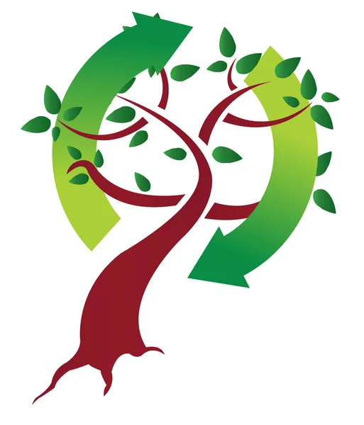 Ecological tree concept illustration design over white — Stock Photo, Image