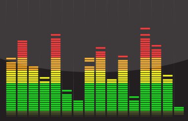 Equalizer lights colorful design illustration over back clipart