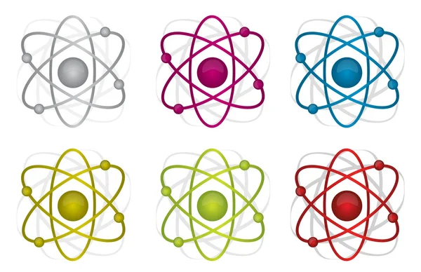 Colorful atoms illustration design over white background — Stock Photo, Image