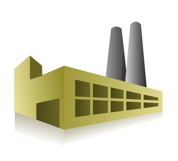 Fabriek illustratie ontwerp op een witte achtergrond — Stockfoto
