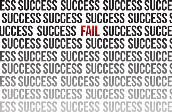 Fail around success illustration design over white — Stock Photo, Image