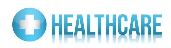 Health care sign illustration design over white — Stock Photo, Image