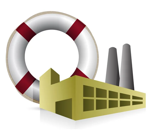 SOS fabriek concept illustratie ontwerp op witte achtergrond — Stockfoto