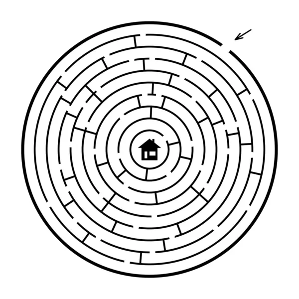 En cirkel labyrint — Stock vektor