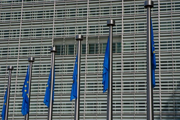 Europeiska flaggan Bryssel — Stockfoto