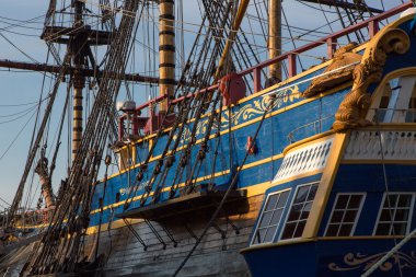 Frigate in harbor of Goteborg, Sweden clipart