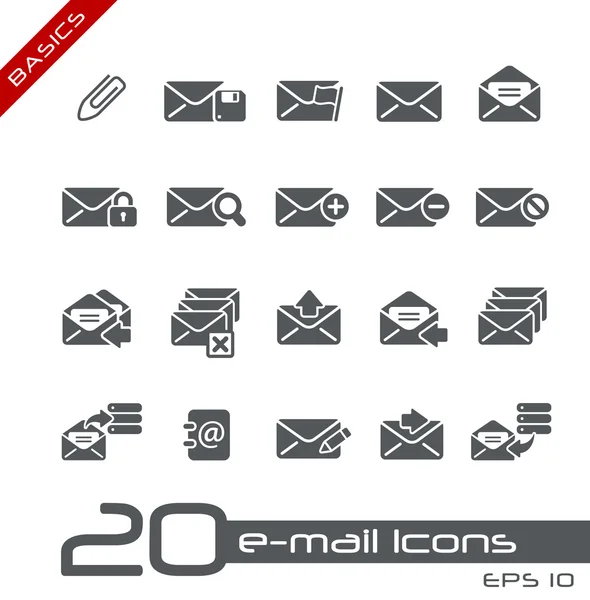 E-mail Iconos / / Conceptos básicos — Archivo Imágenes Vectoriales