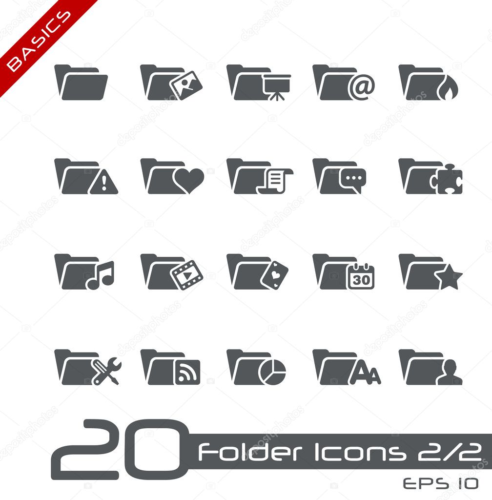 Folder Icons - Set 2 of 2 // Basics