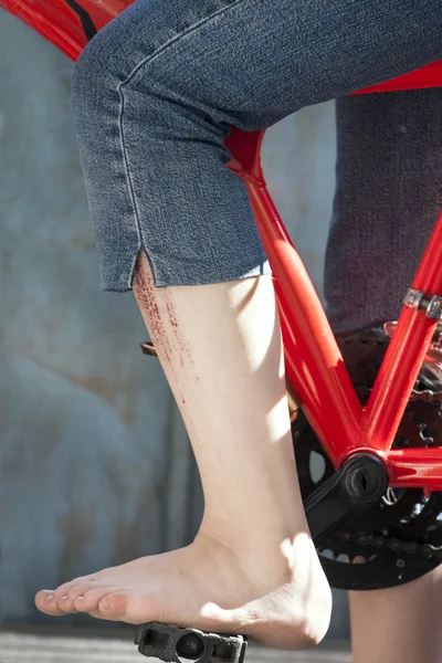 Foot on a pedal — Stock Photo, Image