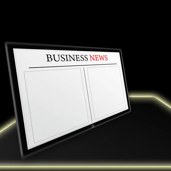Noticias de negocios en la tableta pc — Foto de Stock