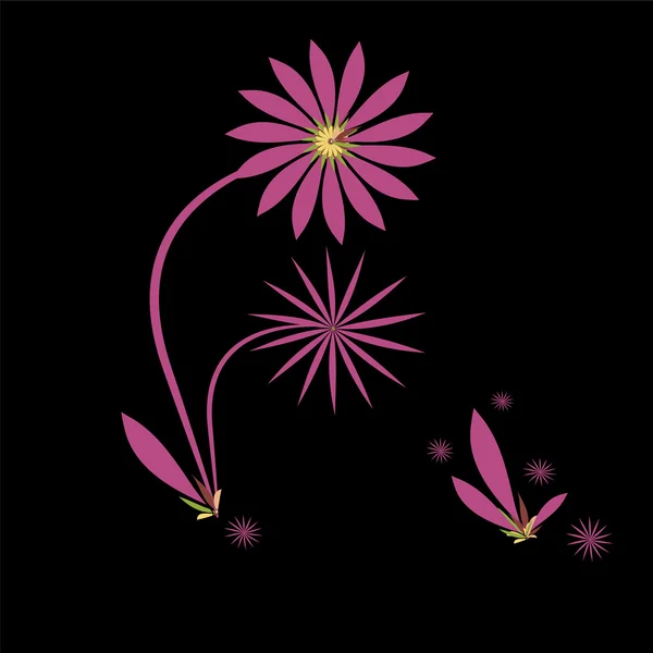 兰花是投标紫 — 图库矢量图片