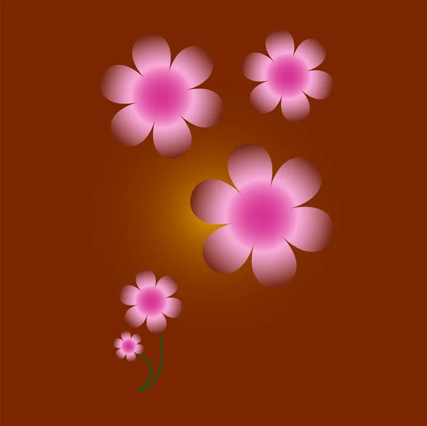 Klöver blommor färgglada är anbud violett — Stock vektor