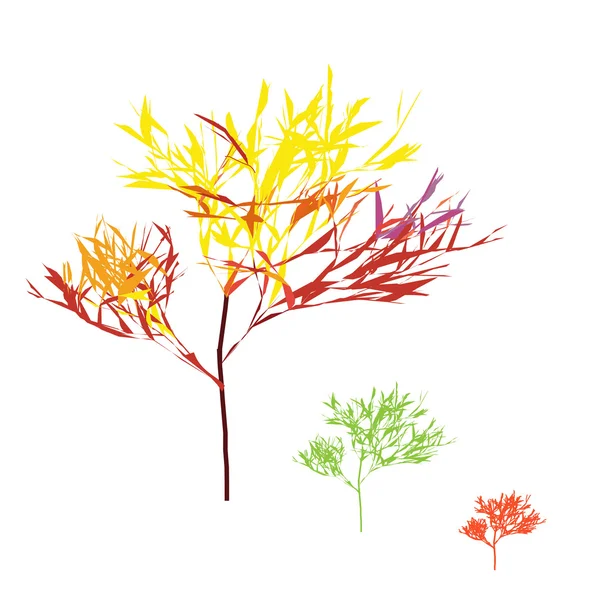 Podzimní slavnostní větve keřů s červeným ovocem — Stockový vektor
