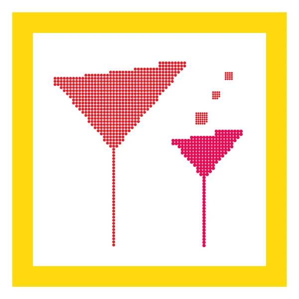葡萄酒的红色色调玻璃中的抽象 — 图库矢量图片