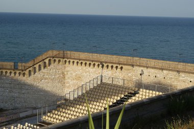 Open Air Theatre in ancient Roman ruins clipart